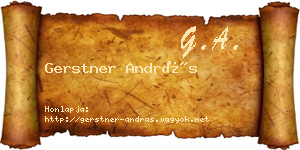 Gerstner András névjegykártya